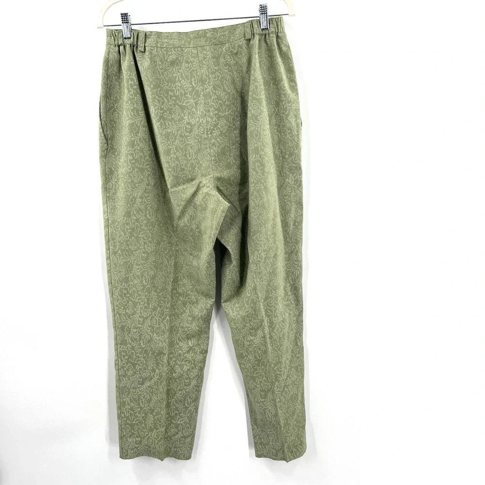 Vintage Villager paisley jacquard brocade high rise pleated cottagecore pants 16